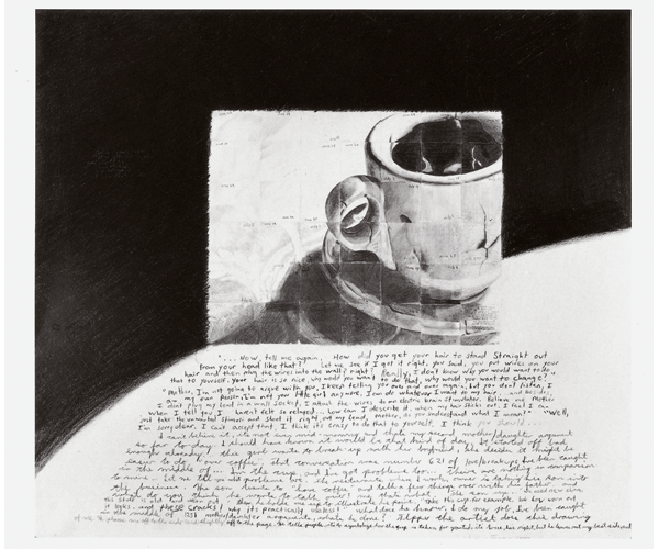 Complaining Cup, 1979, graphite on paper, 23 x 30 inches