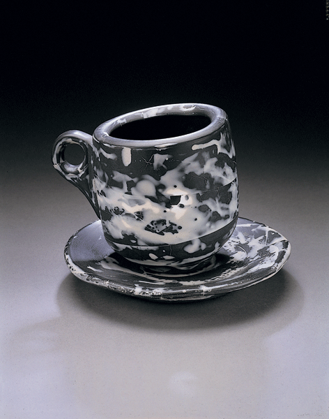 Cup and Saucer, 1984, porcelain, 6.8 x 8.1 x 8.1 inches