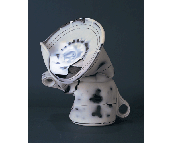 The Earth is Still a Sphere, 1999, porcelain, 10.25 x 9 x 9 inches