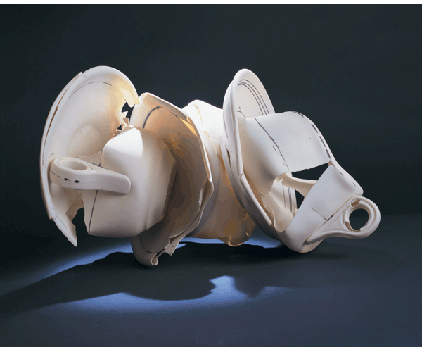 Together Forever, 1999, porcelain, 9.5 x 15 x 9.5 inches