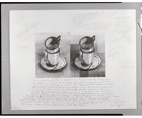 You Know Dorothy, Don\'t you?, 1977, graphite on paper, 3D stereo drawing, 11 x 14 inches